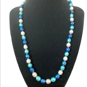 Exquisite blue pearl necklace!